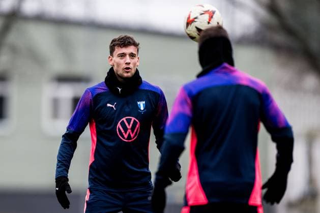 241211 Colin Rösler of Malmö FF during a UEFA Europa League training session on December 11, 2024 in Malmö Photo Petter Arvidson BILDBYRAN kod PA PA0938 fotboll football soccer fotball uefa europa league träning practice training malmö ff bbeng  Copyright: PETTERxARVIDSON BB241211PA007