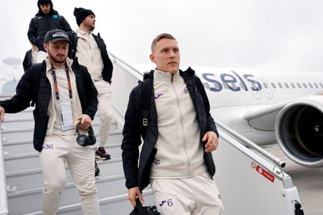 Slavia Praha v RSC Anderlecht - UEFA Europa League Media Activities 11 12 2024 PRAGUE, CZECH REPUBLIC - DECEMBER 11 : Augustinsson Ludwig defender of RSC Anderlecht pictured during arrival at the airport of Prague prior the UEFA Europa League 2024 25 League Phase MD6 match between Slavia Praha and RSC Anderlecht on December 11, 2024 in Prague, Czech Republic, 11 12 2024 Prague Czech Republic  Copyright: xJanxDexMeuleneirx