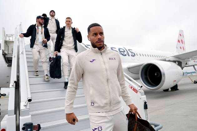 Slavia Praha v RSC Anderlecht - UEFA Europa League Media Activities 11 12 2024 PRAGUE, CZECH REPUBLIC - DECEMBER 11 : Jorgensen Zanka Mathias defender of RSC Anderlecht pictured during arrival at the airport of Prague prior the UEFA Europa League 2024 25 League Phase MD6 match between Slavia Praha and RSC Anderlecht on December 11, 2024 in Prague, Czech Republic, 11 12 2024 Prague Czech Republic  Copyright: xJanxDexMeuleneirx