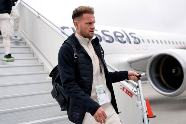 Slavia Praha v RSC Anderlecht - UEFA Europa League Media Activities 11 12 2024 PRAGUE, CZECH REPUBLIC - DECEMBER 11 : Rits Mats midfielder of RSC Anderlecht pictured during arrival at the airport of Prague prior the UEFA Europa League 2024 25 League Phase MD6 match between Slavia Praha and RSC Anderlecht on December 11, 2024 in Prague, Czech Republic, 11 12 2024 Prague Czech Republic  Copyright: xJanxDexMeuleneirx
