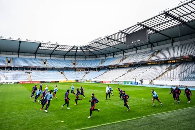 241211 General view during a UEFA Europa League training session with Malmö FF on December 11, 2024 in Malmö Photo Petter Arvidson BILDBYRAN kod PA PA0938 fotboll football soccer fotball uefa europa league träning practice training malmö ff bbeng  Copyright: PETTERxARVIDSON BB241211PA050