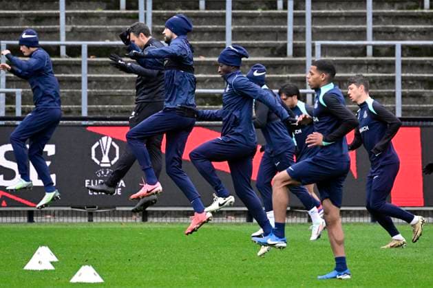 Royale Union Saint-Gilloise v Nice - UEFA Europa League Media Activities 11 12 2024 BRUSSELS, BELGIUM - DECEMBER 11 : Amani Lazare midfielder of Royale Union Saint-Gilloise pictured during a training session ahead of the UEFA Europa League 2024 25 League Phase MD6 match between Royale Union Saint-Gilloise and Nice on December 11, 2024 in Brussels, Belgium, 11 12 2024 Brussels Belgium  Copyright: xPeterxDexVoechtx