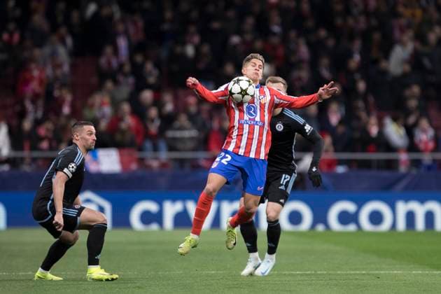 UEFA champions league - Atletico de Madrid vs Slovan Bratislava MADRID,SPAIN - 11 December: Giuliano Simeone of Atletico de Madrid controls the ball during UEFA champions league 2024 25 match between Atletico de Madrid and Slovan Bratislava at Riyadh Air Metropolitano Stadium. (Photo by Guillermo Martinez) Madrid Riyadh Air Metropolitano Stadium Spain Copyright: xGuillermoxMartinezx