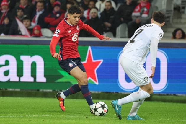 FOOTBALL : LOSC Lille vs Sturm Graz - Ligue des Champions - 11 12 2024 Osame SAHRAOUI (LOSC Lille) lors du match LOSC Lille vs Sturm Graz, Ligue des Champions, Decathlon Arena stade Pierre Mauroy Villeneuve d Ascq, le 11 dÃ cembre 2024 - photo Laurent Sanson PsnewZ  Copyright: xLaurentxSANSONx
