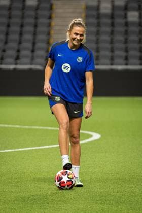 241211 Fridolina Rolfö of FC Barcelona during a training session on December 11, 2024 in Stockholm Photo Michael Campanella BILDBYRAN COP 313 MC0118 fotboll football soccer fotball damn uefa womens champions league barcelona femini press conference training bbeng  Copyright: MICHAELxCAMPANELLA BB241211MC032