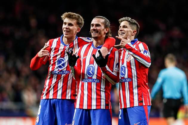 December 11, 2024, Madrid, Madrid, SPAIN: Antoine Griezmann of Atletico de Madrid celebrates a goal during the UEFA Champions League 2024 25 League Phase MD6 match between Atletico de Madrid and SK Slovan Bratislava at Riyadh Air Metropolitano stadium on December 11, 2024 in Madrid, Spain. Madrid SPAIN - ZUMAa181 20241211_zaa_a181_033 Copyright: xIrinaxR.xHipolitox