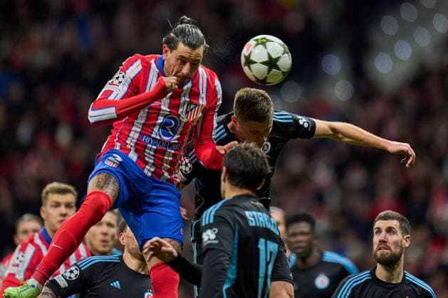 Jose Gimenez of Atletico de Madrid Atletico de Madrid v Slovan Bratislava. UEFA Champions League match. Date 6. Football, Riyadh Air Metropolitano Stadium, Madrid, Spain - 11 Dic 2024 Editorial use only  Copyright: xPRESSINPHOTO Shutterstockx 14994194x