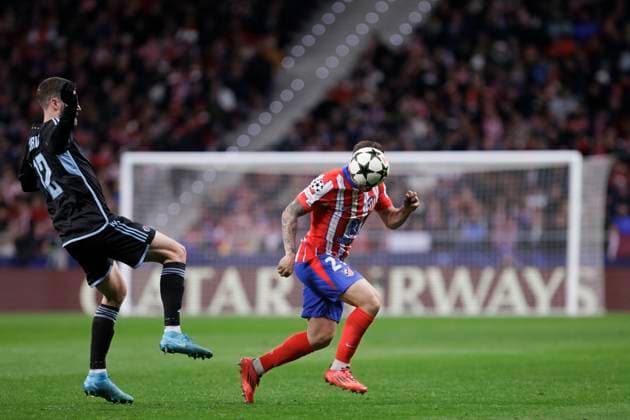 UEFA champions league - Atletico de Madrid vs Slovan Bratislava MADRID,SPAIN - 11 December: Javi Galan of Atletico de Madrid in action during UEFA champions league 2024 25 match between Atletico de Madrid and Slovan Bratislava at Riyadh Air Metropolitano Stadium. (Photo by Guillermo Martinez) Madrid Riyadh Air Metropolitano Stadium Spain Copyright: xGuillermoxMartinezx