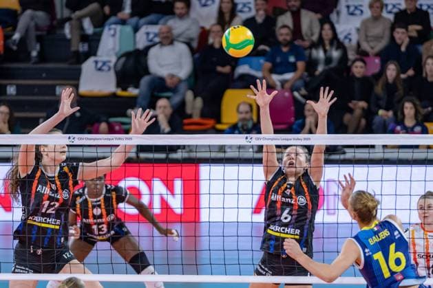 Stautz Antonia (Allianz Mtv Stuttgart) during Savino del Bene Scandicci vs Allianz MTV Stuttgart, CEV Champions League Women volleyball match in Firenze , Italy, December 11 2024  Copyright: xSaraxEsposito IPAxSportx xipa-agency.netx xx IPA_52320442 IPA_Agency_IPA52320442