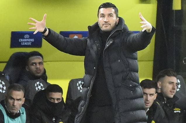 11 12 2024, xhbx, Football UEFA Champions League, Borussia Dortmund FC Barcelona emspor, v l Coach Nuri Sahin Borussia Dortmund DFL DFB REGULATIONS PROHIBIT ANY USE OF PHOTOGRAPHS as IMAGE SEQUENCES and or QUASI VIDEO Dortmund