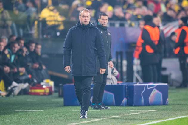 11 12 2024 Football, 2024 2025, UEFA Champions League, Matchday 6, Borussia Dortmund FC Barcelona Hansi Flick Coach Barcelona Dortmund North Rhine-Westphalia Germany Signal Iduna Park
