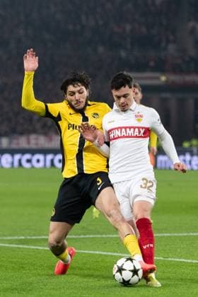 v li Jaouen Hadjam BSC Young Boys Bern, 03 , Fabian Rieder VfB Stuttgart, 32 GER, VfB Stuttgart vs BSC Young Boys Bern, Football, Men, UEFA Champions League, Matchday 6, Season 2024 2025, 11 12 2024, GER, VfB Stuttgart vs BSC Young Boys Bern, Football, Men, UEFA Champions League, Matchday 6, Season 2024 2025, 11 12 2024 Stuttgart Copyright: xEibner-Pressefoto WolfgangxFrankx EP_WFK