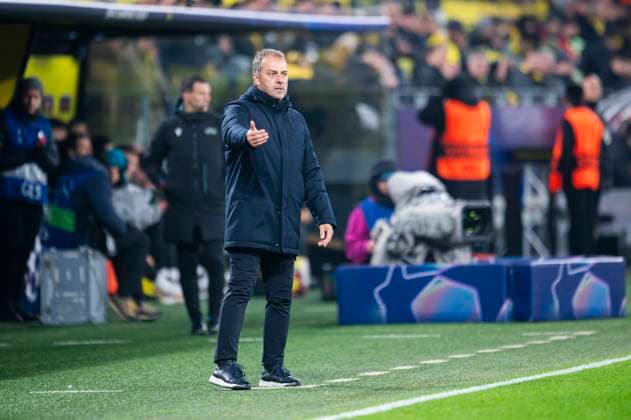 11 12 2024 Football, 2024 2025, UEFA Champions League, Matchday 6, Borussia Dortmund FC Barcelona Hansi Flick Coach Barcelona Dortmund North Rhine-Westphalia Germany Signal Iduna Park