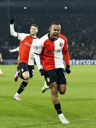ROTTERDAM - Igor Paixao of Feyenoord celebrates the 2-0 during the UEFA Champions League match between Feyenoord Rotterdam and AC Sparta Prague at Feyenoord Stadium de Kuip on Dec. 11, 2024 in Rotterdam, Netherlands. ANP MAURICE VAN STEEN UEFA Champions League 2024 25 League Phase MD6 2024 25 xVIxANPxSportx xxANPxIVx 515486321 originalFilename: 515486321.jpg