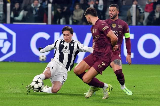 Foto IPP Massimo Rana Torino 11-12-2024 Calcio Champions League 2024 2025 Juventus-Manchester City nella foto kenan yildiz Italy Photo Press - World Copyright italy ITALY  Copyright: xR4924_italyphotopressx