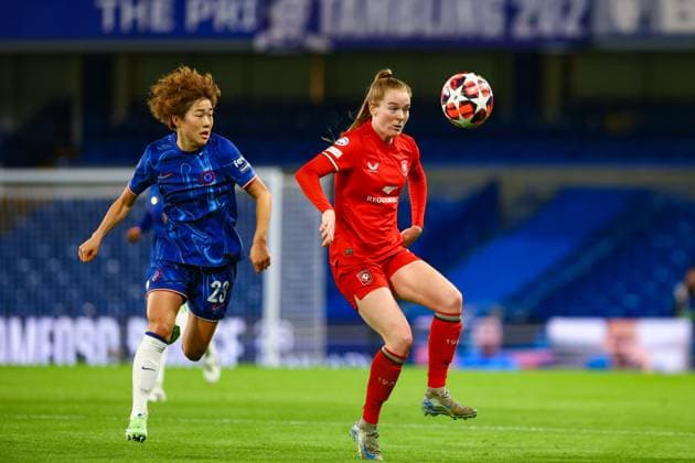 Chelsea Women v FC Twente UEFA Womens Champions League NikÃ e van Dijk of FC Twente during the UEFA Womens Champions League Group B match at Stamford Bridge, London UK Newspapers OUT Copyright: xChrisxMyattx FIL-21074-0027