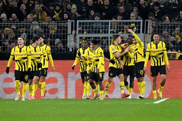 DORTMUND - Sehrou Guirassy of Borussia Dortmund celebrates the 1-1 during the UEFA Champions league match between Borussia Dortmund and FC Barcelona, Barca at the Signal Iduna Park on Dec. 11, 2024 in Dortmund, Germany. ANP Hollandse Hoogte UEFA Champions League 2024 25 League phase 6 2024 25 xVIxANPxSportx xGerritxvanxKeulenxIVx 515491246 originalFilename: 515491246.jpg
