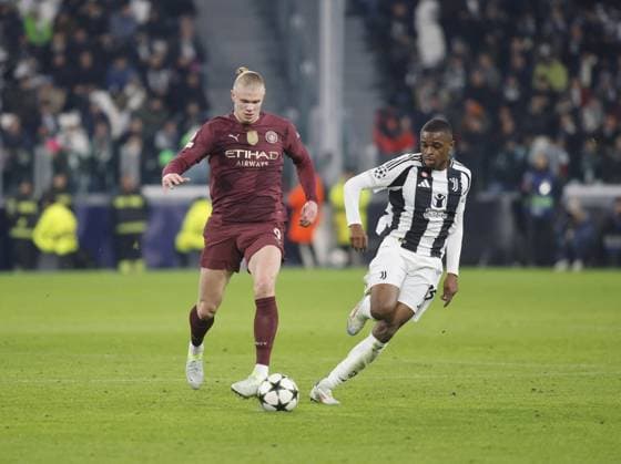 CALCIO - UEFA Champions League - Juventus FC vs Manchester City Erling Haaland of Manchester City during the Uefa Champions League 2024 25, football match between Juventus FC and Manchester City, on 11 December 2024, at Allianz Stadium Turin Italy. Photo Nderim Kaceli Turin Italy  Copyright: xIPAxSport ABACAx