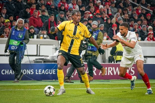 Football UEFA Champions League 2024 2025, Matchday 6 VfB Stuttgart vs BSC Young Boys Bern YB Stuttgart Arena Joel Monteiro BSC Young Boys, 77 Copyright: xJOERANxSTEINSIEKx