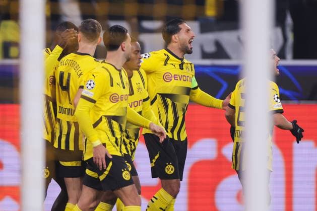 11 12 2024, UEFA Champions League, Matchday 6, Borussia Dortmund FC Barcelona, The BVB players celebrate the goal to 1 1 by Serhou Guirassy Borussia Dortmund , Dortmund Signal Iduna Park NRW Germany xRHR PHOTO DEx Copyright: DennisxEwert RHR-FOTOx RHR-FOTO DE