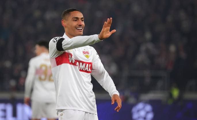 11 12 2024, Germany, Stuttgart, Football Champions League, VfB Stuttgart vs Young Boys Bern, cheering after the 2 1 goal, scorer Enzo Millot YB