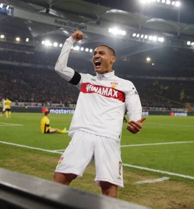 11 12 24 VfB Stuttgart Young Boys Bern Germany, Stuttgart, 11 12 2024, Football, UEFA Champions League, VfB Stuttgart Young Boys Bern Enzo Millot VfB Stuttgart Jubel Tor 2 1 Millot