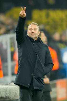 Coach Hansi Flick FC Barcelona gestures during the UEFA Champions League 2024 25 League Phase MD6 match between Borussia Dortmund and FC Barcelona at Signal Iduna Park on December 11, 2024 in Dortmund, Germany Photo by Alex Gottschalk DeFodi Images Defodi 001 BVBFCB20241211 200 Defodi-001