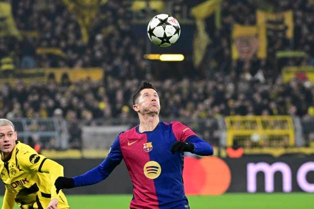 Robert Lewandowski 9 FC Barcelona , Borussia Dortmund vs FC Barcelona , Football, Champions League, Matchday 6, 11 12 2024 Dortmund North Rhine-Westphalia Germany Copyright: xkolbert-press MarcxNiemeyerx
