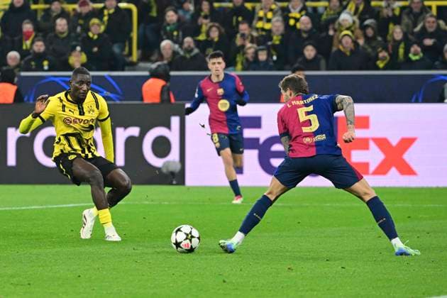 Serhou Guirassy 9 Borussia Dortmund , Borussia Dortmund vs FC Barcelona , Football, Champions League, Matchday 6, 11 12 2024 Dortmund North Rhine-Westphalia Germany Copyright: xkolbert-press MarcxNiemeyerx
