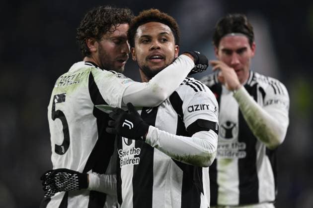 Db Torino 11 12 2024 - Champions League Juventus-Manchester City foto Daniele Buffa Image nella foto: esultanza gol Weston McKennie 