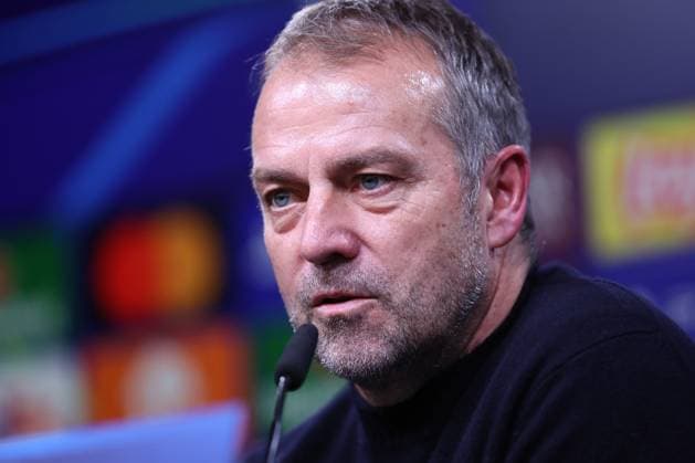 11 12 2024, UEFA Champions League, Borussia Dortmund FC Barcelona, Matchday 8, Signal Iduna Park, 2024 2025 season Head coach Hans Dieter Hansi Flick Barca at the press conference after the match North Rhine-Westphalia Germany