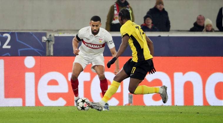 11 12 24 VfB Stuttgart Young Boys Bern Germany, Stuttgart, 11 12 2024, Football, UEFA Champions League, VfB Stuttgart Young Boys Bern Josha Vagnoman VfB Stuttgart