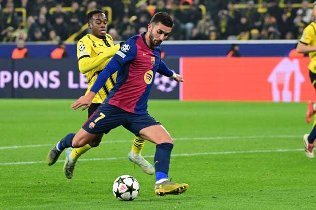 Goal for 2 3 by Ferran Torres 7 FC Barcelona , Borussia Dortmund vs FC Barcelona , Soccer, Champions League, Matchday 6, 11 12 2024 Dortmund Nordrhein Westfalen Germany Copyright: xkolbert-press MarcxNiemeyerx