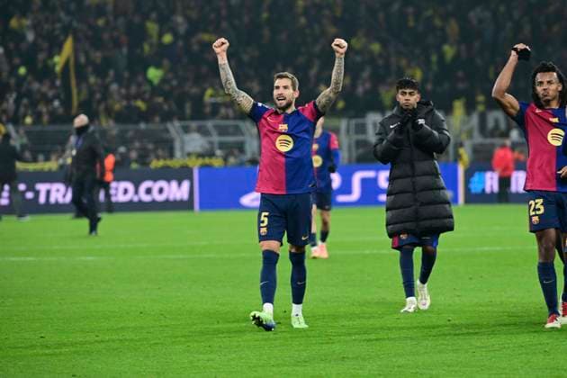 Inigo Martinez 5 FC Barcelona , Borussia Dortmund vs FC Barcelona , Football, Champions League, Matchday 6, 11 12 2024 Dortmund Nordrhein Westfalen Germany Copyright: xkolbert-press MarcxNiemeyerx