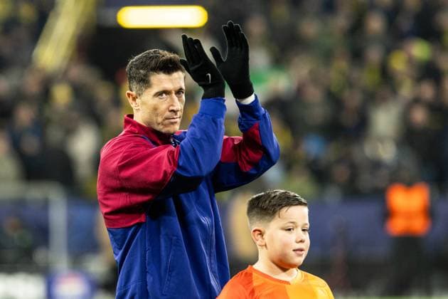 UEFA Champions League Borussia Dortmund Barcelona 11 12 2024 Robert Lewandowski Barcelona, 9 UEFA Champions League Borussia Dortmund Barcelona Signal Iduna Park, Dortmund 11 12 2024 Copyright: xBEAUTIFULxSPORTS Buriakovx