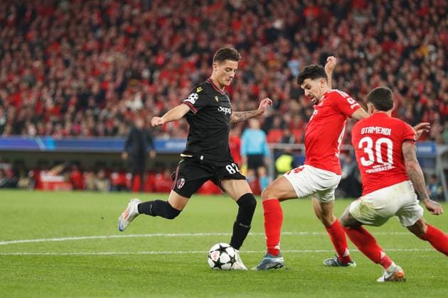 Kacper Urbanski (Bologna), DECEMBER 11, 2024 - Football Soccer : UEFA Champions League League phase match day 6 between SL Benfica 0-0 Bologna FC 1909 at the Estadio do SL Benfica in Lisbon, Portugal. Noxthirdxpartyxsales  (275942062)