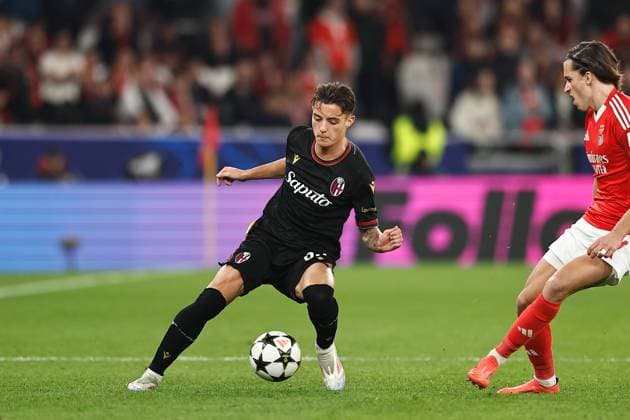 Kacper Urbanski (Bologna), DECEMBER 11, 2024 - Football Soccer : UEFA Champions League League phase match day 6 between SL Benfica 0-0 Bologna FC 1909 at the Estadio do SL Benfica in Lisbon, Portugal. Noxthirdxpartyxsales  (275942086)