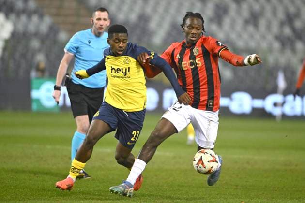 Royale Union Saint-Gilloise v Nice - UEFA Europa League BRUSSELS, BELGIUM - DECEMBER 12 : Sadiki Noah defender of Royale Union Saint-Gilloise during the UEFA Europa League 2024 25 League Phase MD6 match between Royale Union Saint-Gilloise and Nice on December 12, 2024 in Brussels, Belgium, 12 12 2024 Brussels Belgium  Copyright: xVincentxKalutx