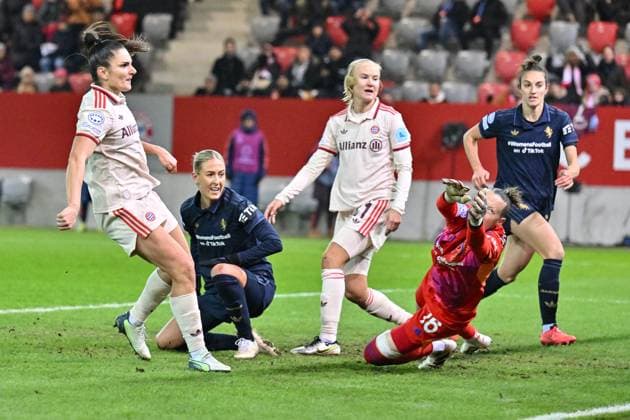 UEFA Womens s Champions League FC Bayern Munich Women Juventus Turin Women 12 12 2024 in this scene Jovana DAMNJAVOVIC FCB 9 scores to make it 1 0 for FCB Women Goal Goal Womens Champions League FC Bayern Women Juventus FC, FC Bayern Campus on 12 12 2024 Copyright: xBEAUTIFULxSPORTS Goldbergx