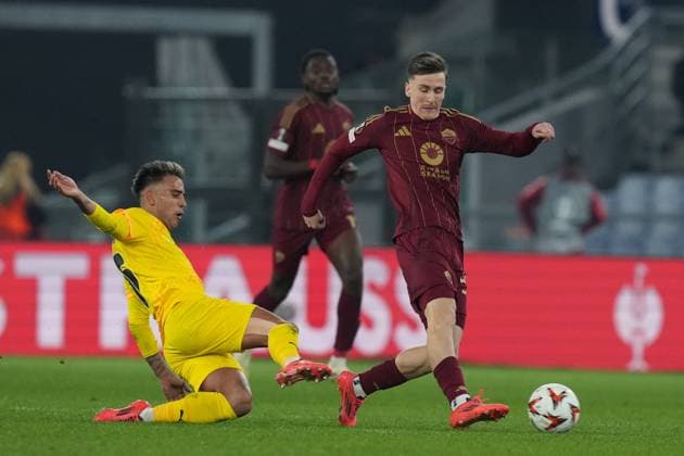 Roma s Alexis Saelemaekers during the UEFA Europa League single group between Roma and SC Braga at the Olympic Stadium in Rome, Italy - Thursday 12 December 2024 - Soccer  Copyright: xAlfredoxFalcone LaPressex