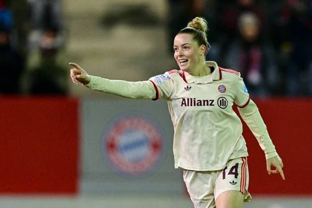 Goalscorer Alara SEHITLER FC Bayern Munich, FCB, 14 with goal celebration, cheering, goal celebration, celebrate the goal, goal, celebration, cheering about the goal to 4 0, optimistic, single picture, action, action, 12 12 2024, Munich Germany , Football, UEFA Womens Champions League, Group C, FC Bayern Munich Juventus Turin xslx