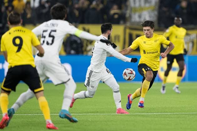 241212 Besfort Zeneli of Elfsborg during the Europa League match between Elfsborg and Qarabag on December 12, 2024 in Boras Photo Jörgen Jarnberger BILDBYRAN COP 112 JJ0423 fotboll football soccer fotball uefa europa league europa league elfsborg qarabag bbeng  Copyright: JÖRGENxJARNBERGER BB241212JJ029