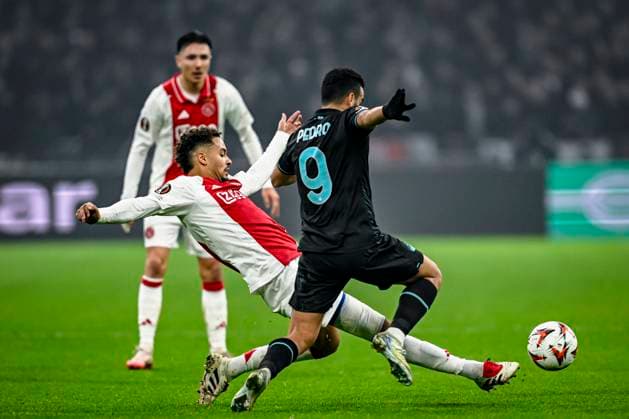 AFC Ajax Amsterdam defender Devyne Rensch, during the match Ajax Lazio at the Johan Cruijff ArenA for the UEFA Europa League League phase Matchday 6 season 2024 2025 in AMSTERDAM, Netherlands on 12 december 2024, photo by Stefan Koops EYE4images DeFodi Images Defodi 746 203902 Defodi-746