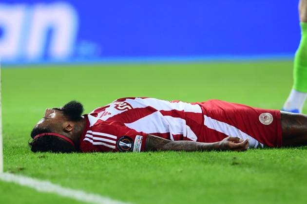 Rodinei of Olympiacos in action during the UEFA Europa League league phase matchday 6 soccer match between Olympiacos and Twente held at Stadium Georgios Karaiskakis in Piraeus, Greece, 12 December 2024. IMAGO ONE INCH PRODUCTIONS PIRAEUS Greece Copyright: xOnexInchxProductionsx 6406884