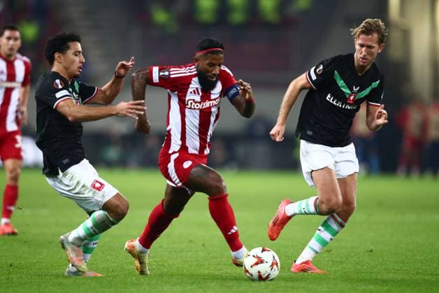 Rodinei of Olympiacos in action during the UEFA Europa League league phase matchday 6 soccer match between Olympiacos and Twente held at Stadium Georgios Karaiskakis in Piraeus, Greece, 12 December 2024. IMAGO ONE INCH PRODUCTIONS PIRAEUS Greece Copyright: xOnexInchxProductionsx 6406768