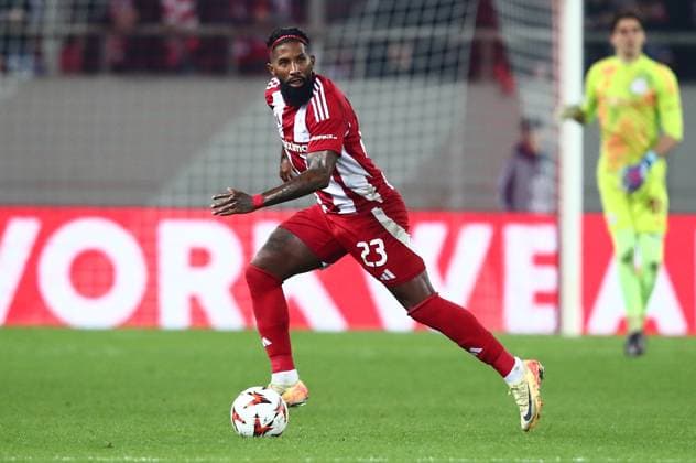 Rodinei of Olympiacos in action during the UEFA Europa League league phase matchday 6 soccer match between Olympiacos and Twente held at Stadium Georgios Karaiskakis in Piraeus, Greece, 12 December 2024. IMAGO ONE INCH PRODUCTIONS PIRAEUS Greece Copyright: xOnexInchxProductionsx 6406653