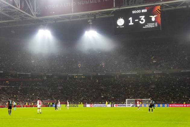 AMSTERDAM, 12-12-2024 , JohanCruyff Arena, Europa League Football, Ajax - Lazio Roma. Final score 1-3 Ajax - Lazio Roma  x27003067x Copyright: