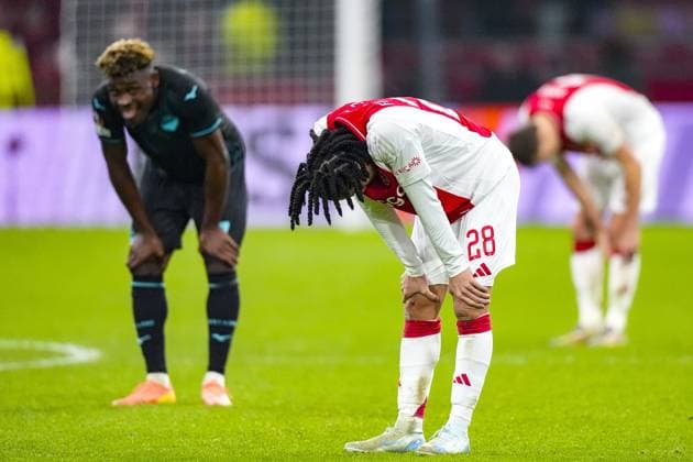 AMSTERDAM, 12-12-2024 , JohanCruyff Arena, Europa League Football, Ajax - Lazio Roma. Ajax player Kian Fitz-Jim is disappointed after the lost match 1-3 Ajax - Lazio Roma  x27003215x Copyright: