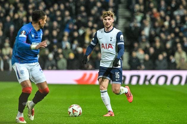 Sport Bilder des Tages Rangers v Tottenham Hotspur UEFA Europa League Timo Werner of Tottenham Hotspur during the UEFA Europa League match at Ibrox Stadium, Glasgow UK Newspapers OUT Copyright: xJamiexJohnstonx FIL-21079-0069