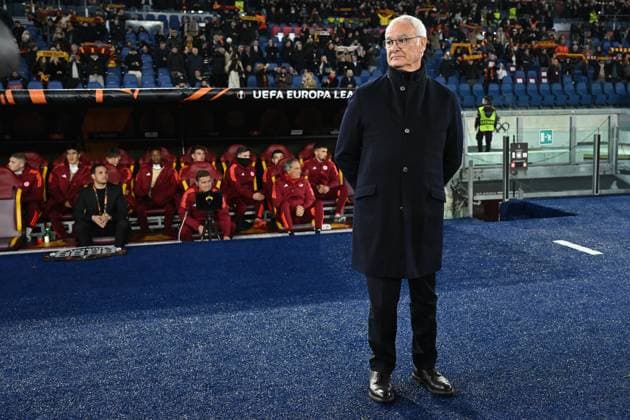 Roma Coach Claudio Ranieri, reacts during the Europa League phase Matchday 6 between Roma v Sporting Braga at Olympic stadium, Italy, Dec 12nd,, 2024. & xA;Mattia Vian during AS Roma vs SC Braga, Football Europa League match in Rome, Italy, December 12 2024  Copyright: xMattiaxVian IPAxSportx xipa-agency.netx xx IPA_52352168 IPA_Agency_IPA52352168